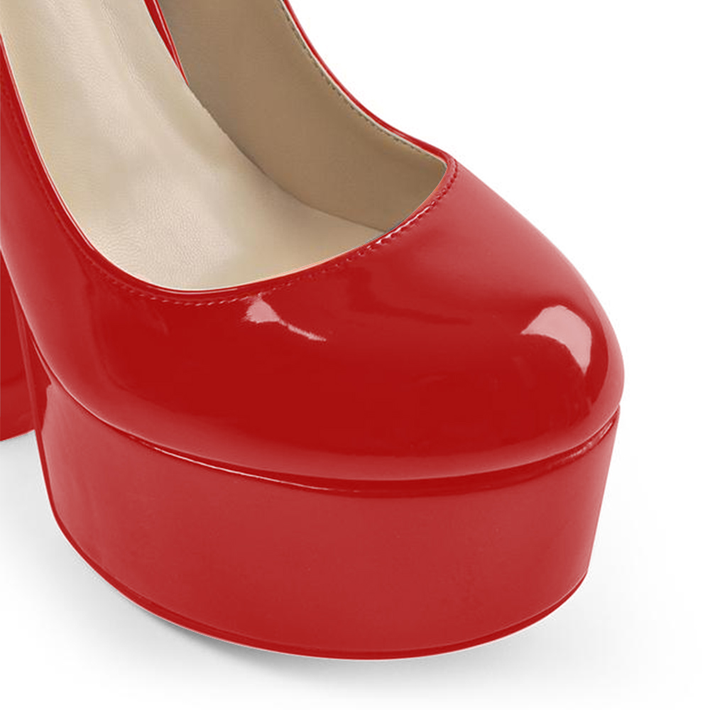 160mm Round Toe High Platform Pumps-vocosishoes