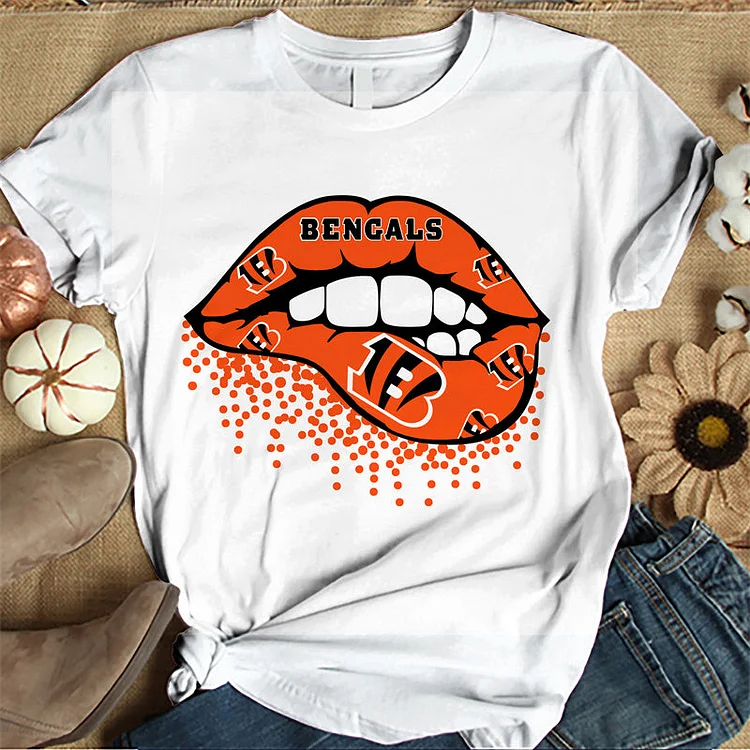Cincinnati Bengals Women's White Relaxed T-Shirt