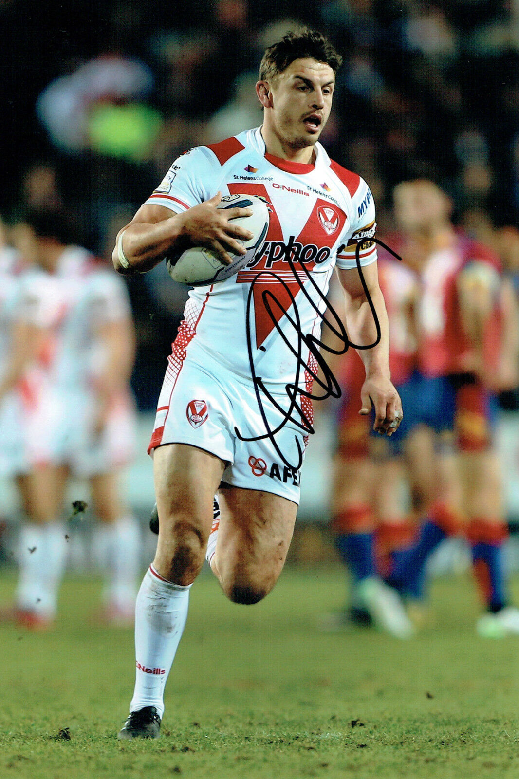 Jon WILKIN Signed St Helens Rugby Super League Autograph 12x8 Photo Poster painting AFTAL COA