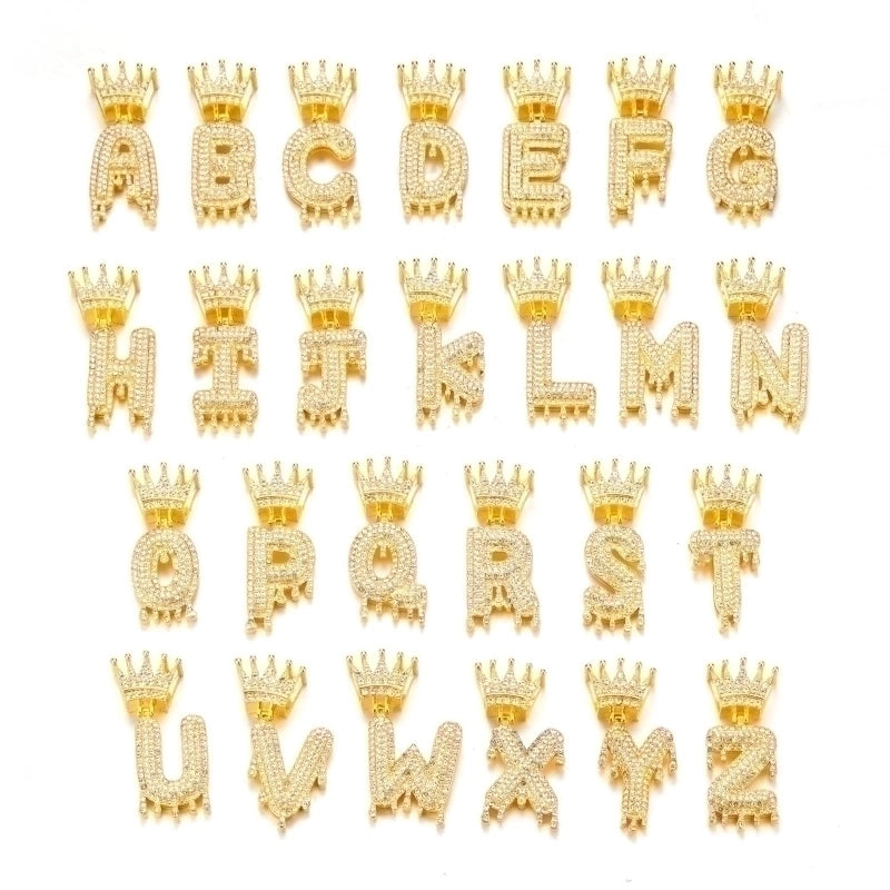 Hip-hop Letter Alloy Inlay Rhinestones Men's Charms Necklace