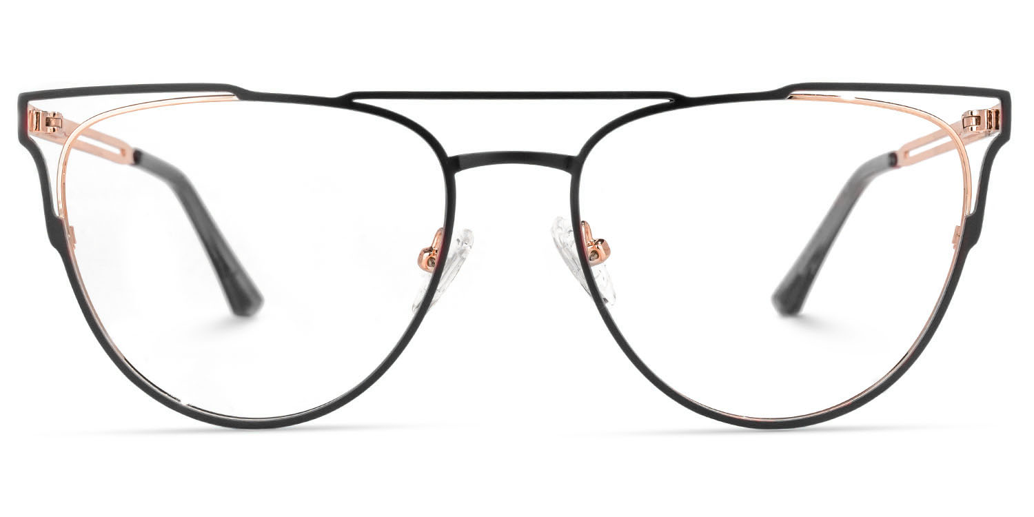 Maddox Schwarz Cateye Brille Schwarz