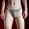 Men's Sexy Ultra-Thin Sheer Glossy Boxer Briefs