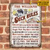 Personalized Deck Rules Take A Nap Custom Classic Metal Signs