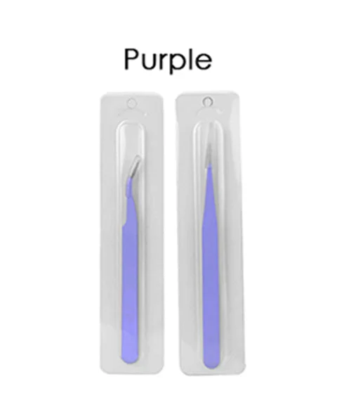 2 Pcs Colorful Miniature Detail Tweezers For Scrapbook