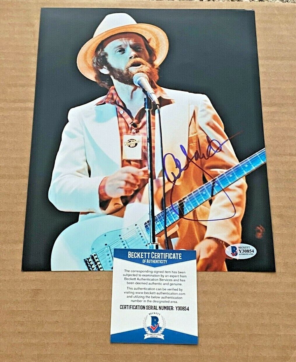 AL JARDINE SIGNED BEACH BOYS 8X10 Photo Poster painting BECKETT AUTHENTICATED #3