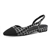 20mm Women&lsquo;s Classic Knit Flat Pumps Closed Round Toe Splicing Casual Shoes