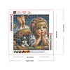 Diamond Painting-5D Full Round Drill Pet and Girl