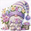 (US Only)Gnome Design DIY Bead Embroidery Kit 40x39cm 9CT Cross Stitch Kit for Home Decor