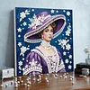 uk.everydayedeals DIY Pearl Painting With Frame - Handmade Self-Adhesive Pearls - Lady(25*25cm)