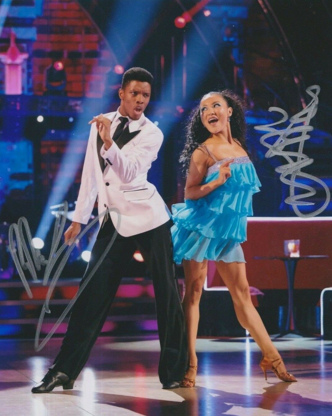 Rhys Stephenson / Nancy Xu **HAND SIGNED** 10x8 Photo Poster painting ~ Strictly Come Dancing