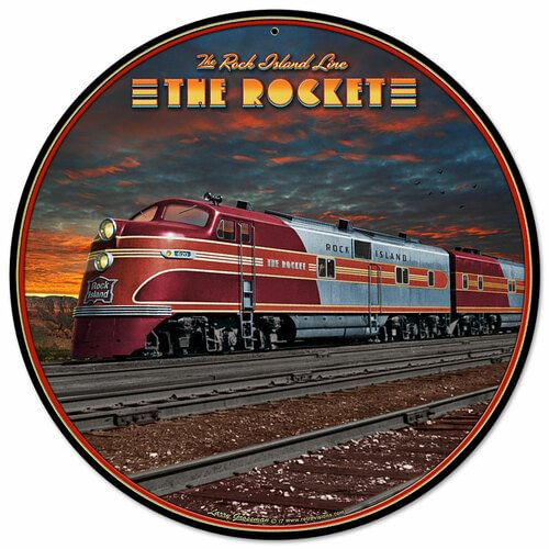 Train- Round Shape Tin Signs/Wooden Signs - 30*30CM