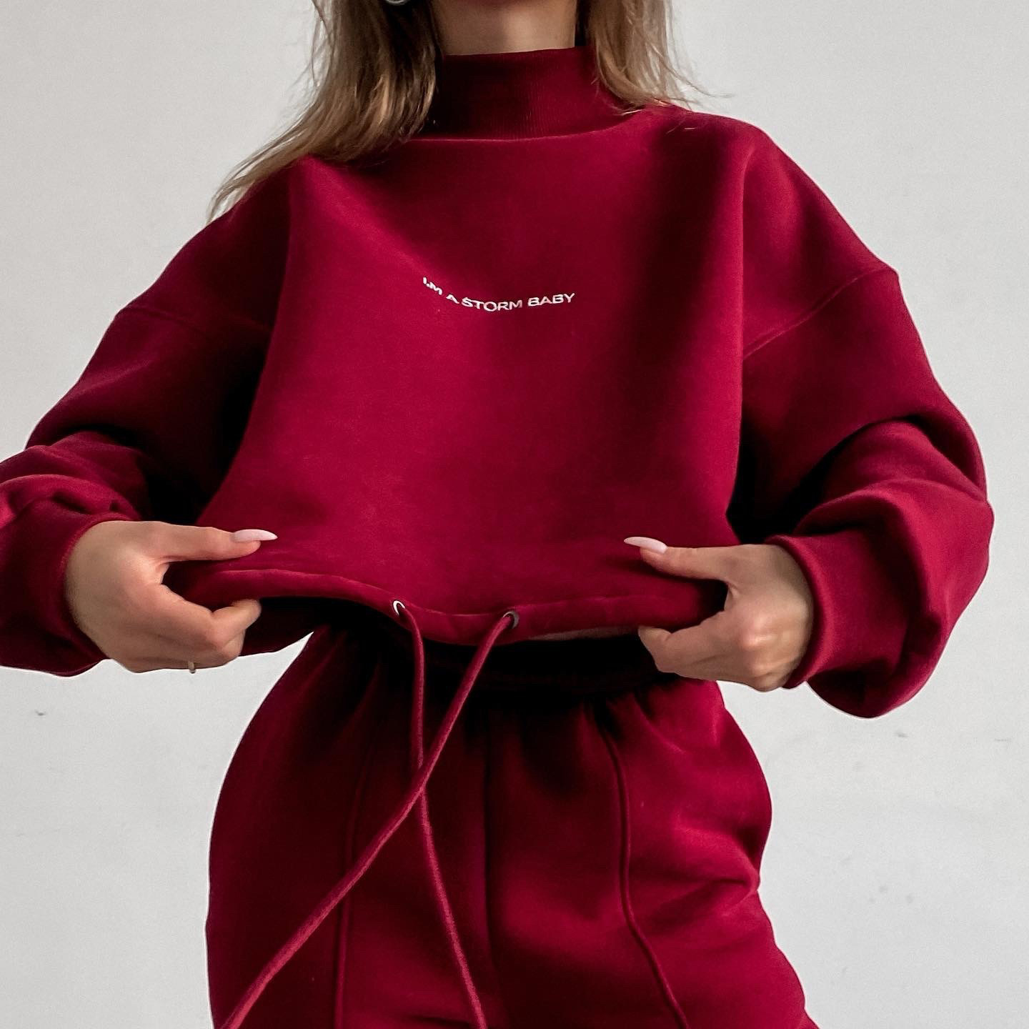 Women's Printed Sweatshirt Suit Two Piece Set