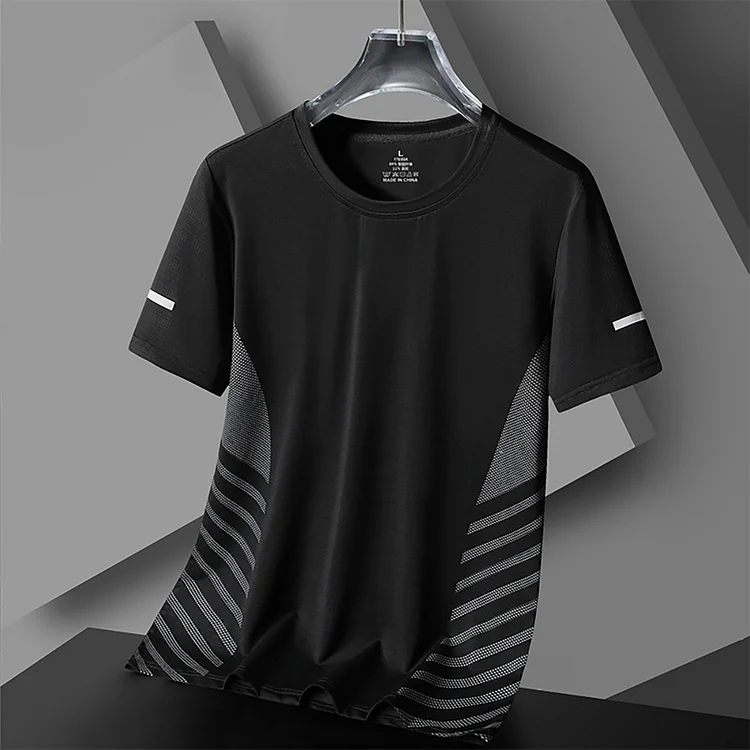 Traceeye Men's T-shirt Running Sports T-shirt Fitness Training Breathable Gym Short Sleeved T-shirt Quick Drying Men Clothing Tops Summer
