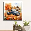 Diamond Painting -DIY Full Round Drill Autumn Pumpkin Classic Car(40x40cm)
