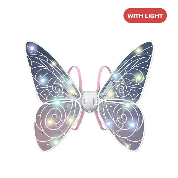 💝 Electric Fairy Wings with LED Lights-Moving Butterfly Wings with Music for Girls Women to Cosplay Dress Up