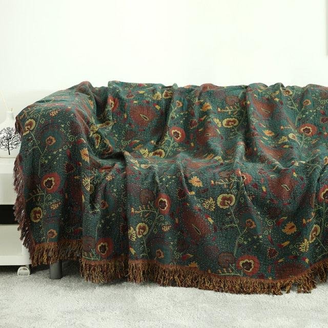 Bohemia Jacquard Cotton Sofa Blanket