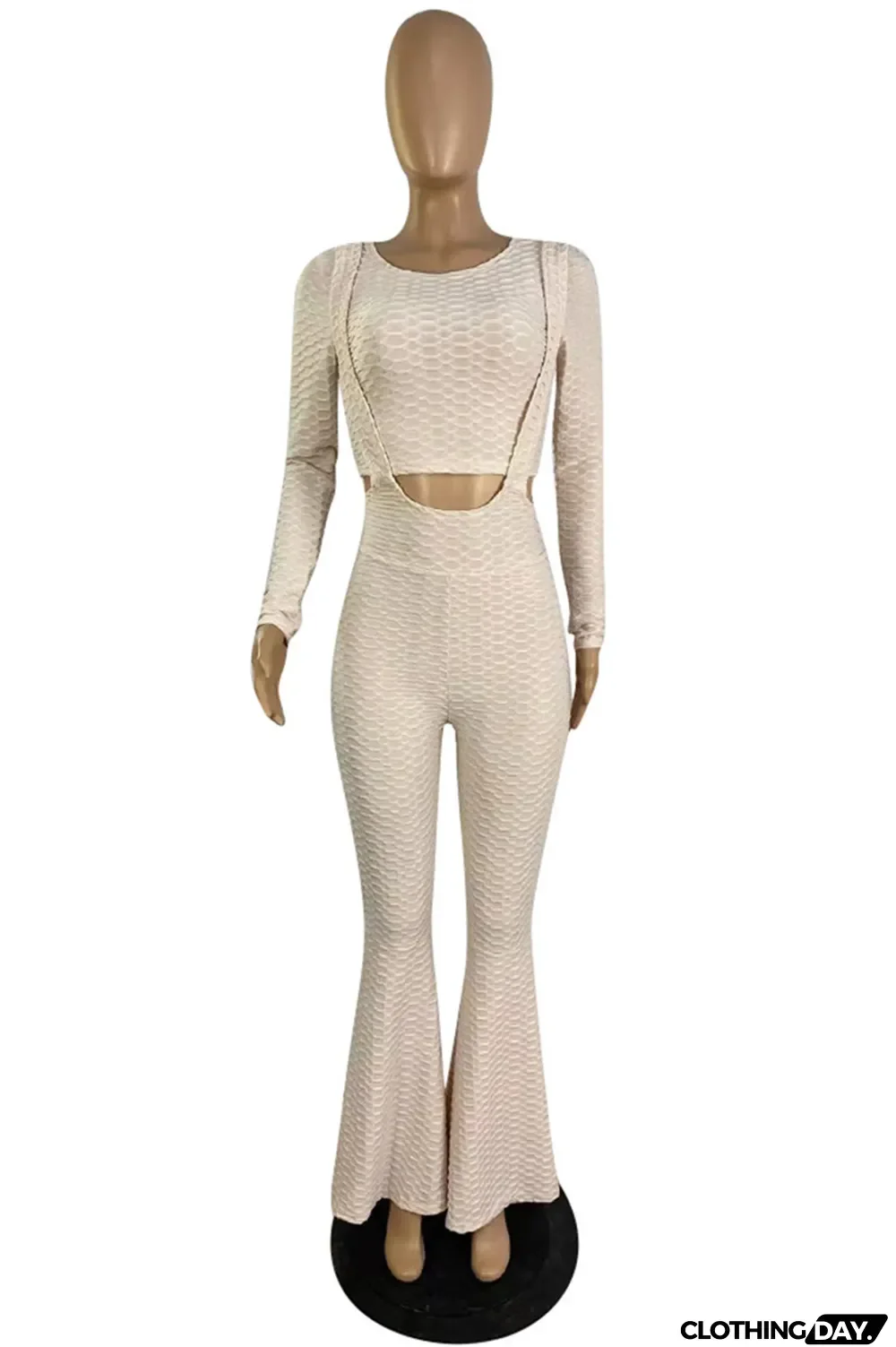 Purple Fashion Casual Solid Basic O Neck Long Sleeve Two Pieces