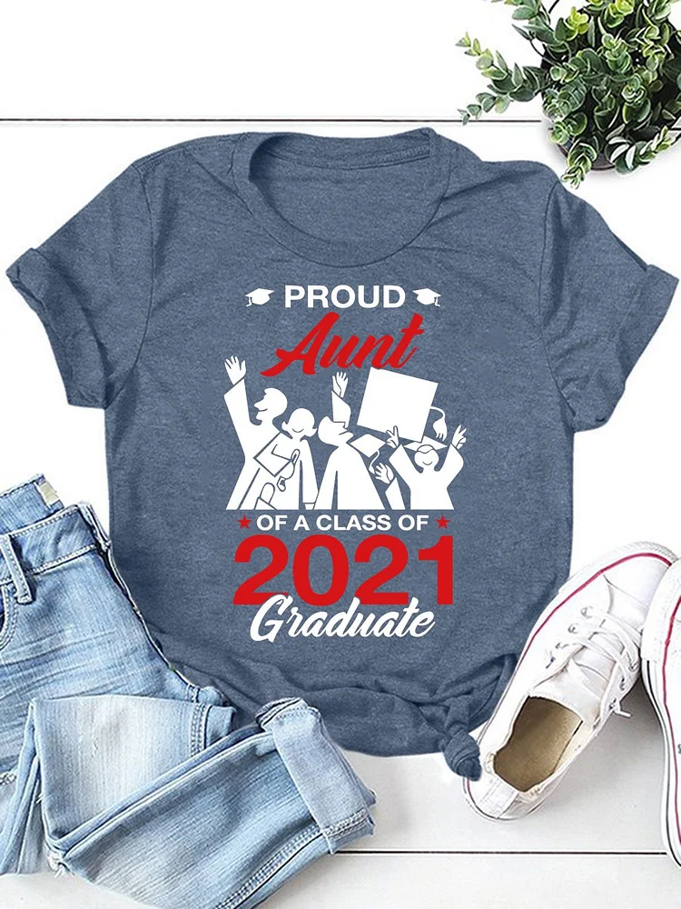 Bestdealfriday Proud Aunt Of A Class Of 2021 Graduate Women's T-Shirt