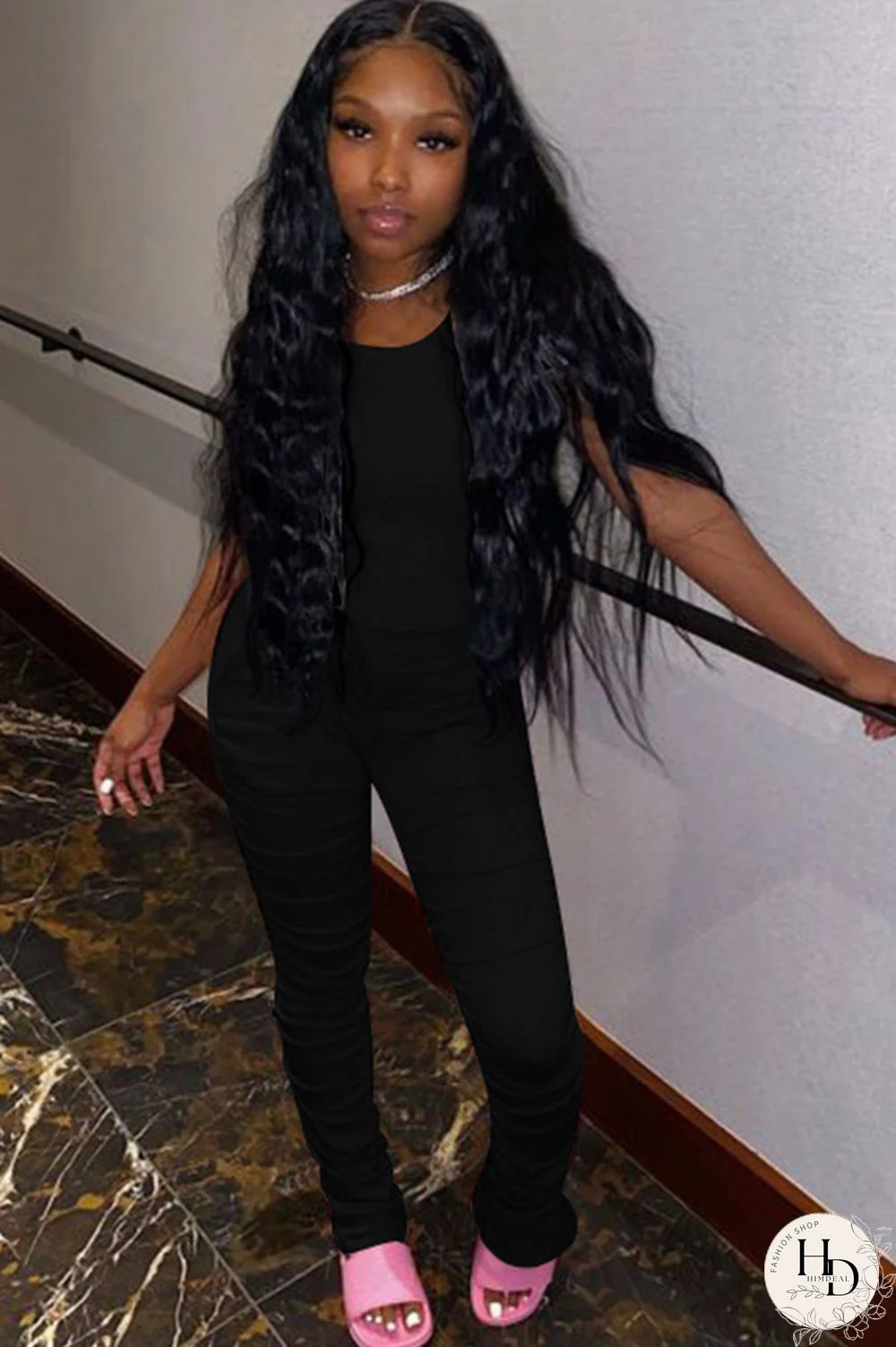 Blue Cotton Casual Sexy Two Piece Suits Patchwork Solid pencil Short Sleeve