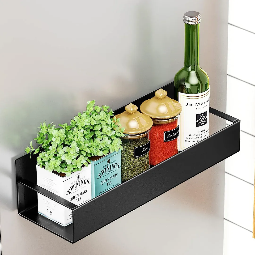 Magnetic Spice Rack Organizer, Moveable Fridge Spice Shelves
