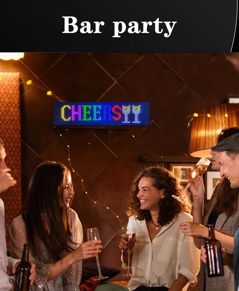 Product Introduction of Scrolling Huge Bright Advertising LED Signs. Flexible USB 5V LED Store Sign Bluetooth App Control Custom Text Pattern Animation Programmable LED Display for Store Car Bar Hotel 11