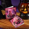Pink Halloween DIY Diamond Painting Greeting Cards with Envelopes