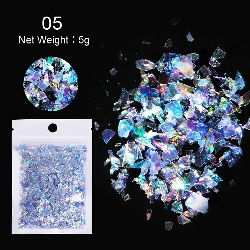 1 Bag Nail Sequins Butterfly Design 3D Glitter Colorful Nail Flakes iridescent Palliette Spangle Decoration Nail Art Sticker