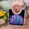Sac &agrave; main en peinture en diamant 5d en paon DIY avec poign&eacute;e ronde, kit de peinture en diamant, sac &agrave; peinture diamant pour femmes, voyages pour shopping occasionnel, usage quotidien