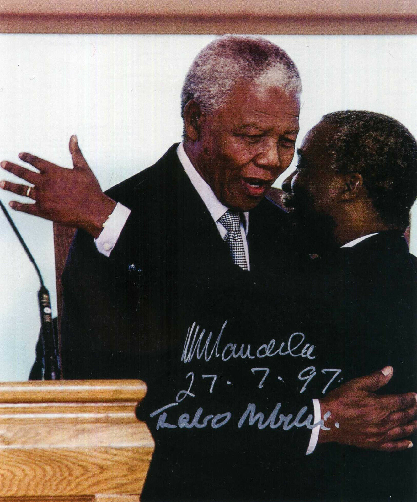 NELSON MANDELA & THABO MBEKI Signed Photo Poster paintinggraph - SOUTH AFRICA Leaders - preprint