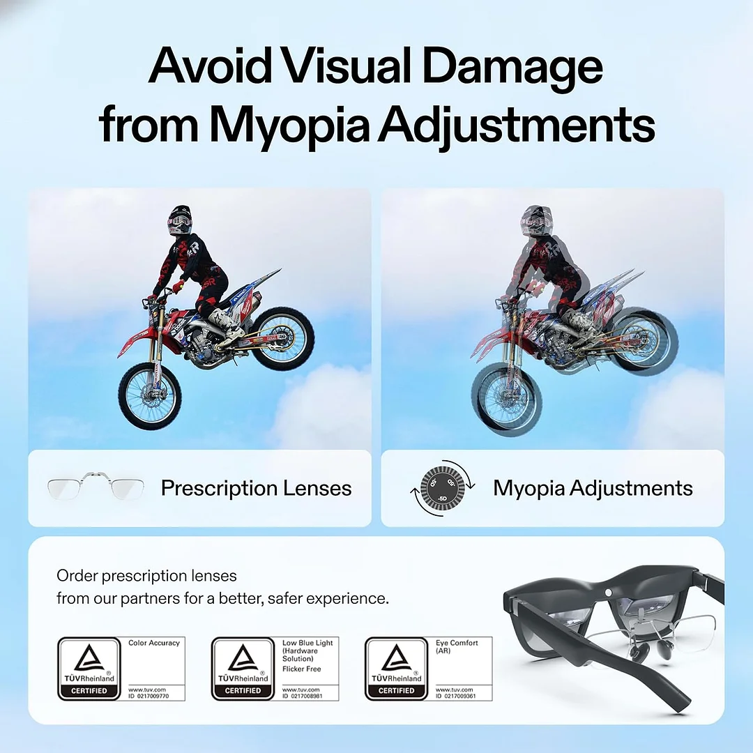 Ochelarii AR F0 XREAL Air 2 Pro | FOV 46&deg;, afișaj HD de 130&rdquo; la 120Hz, culori reale, sunet cinematografic și confort pe tot parcursul zilei. Compatibili cu iPhone 16/15, Steam Deck, ROG, Mac, PC, Android și iOS.