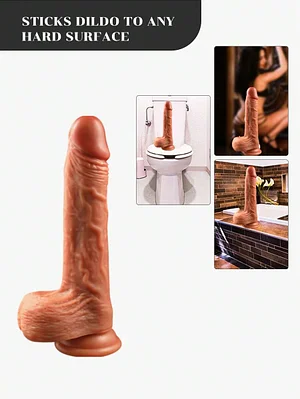 8.66 Inch Realistic Brown Dildo With Suction Cup