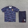 Joyfball 2024 England short sleeved pre-match training Jersey+Shorts  1:1 Thai Quality