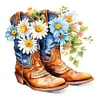 Diamond Painting-DIY Full Round Drill Cowboy Boots(40*40CM)