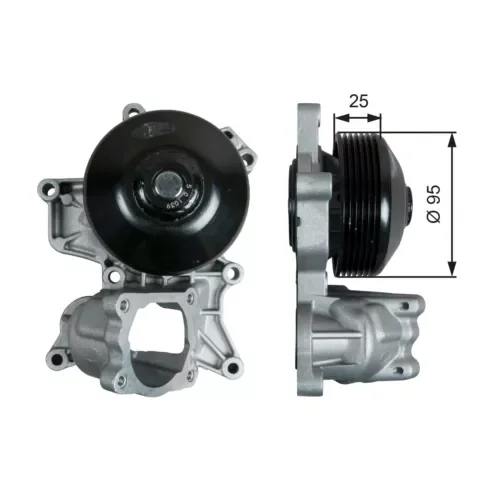 Dronehint Gates WP0121 Water Pump for BMW Parts
