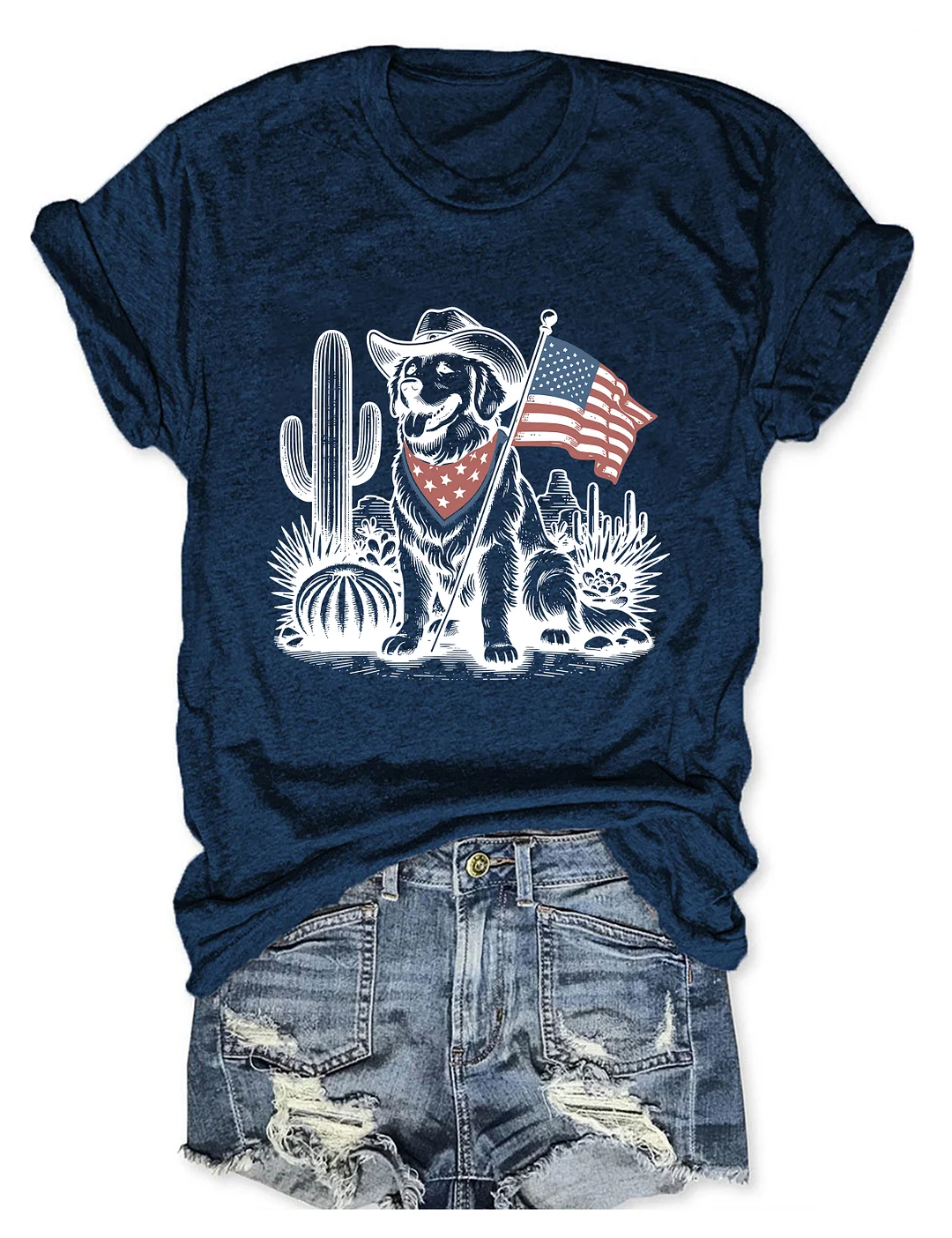Golden Retriever 4th Of July T-shirt