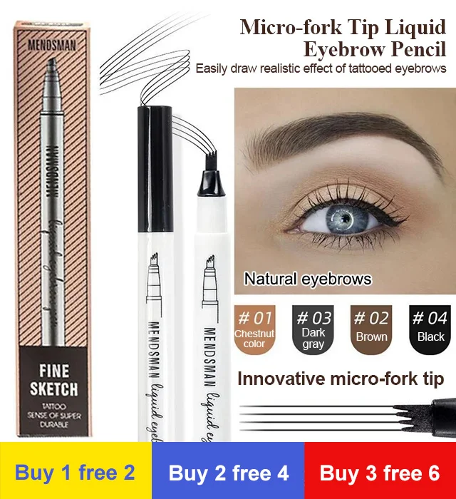 Micro fork Tip Waterproof Eyebrow Pencil