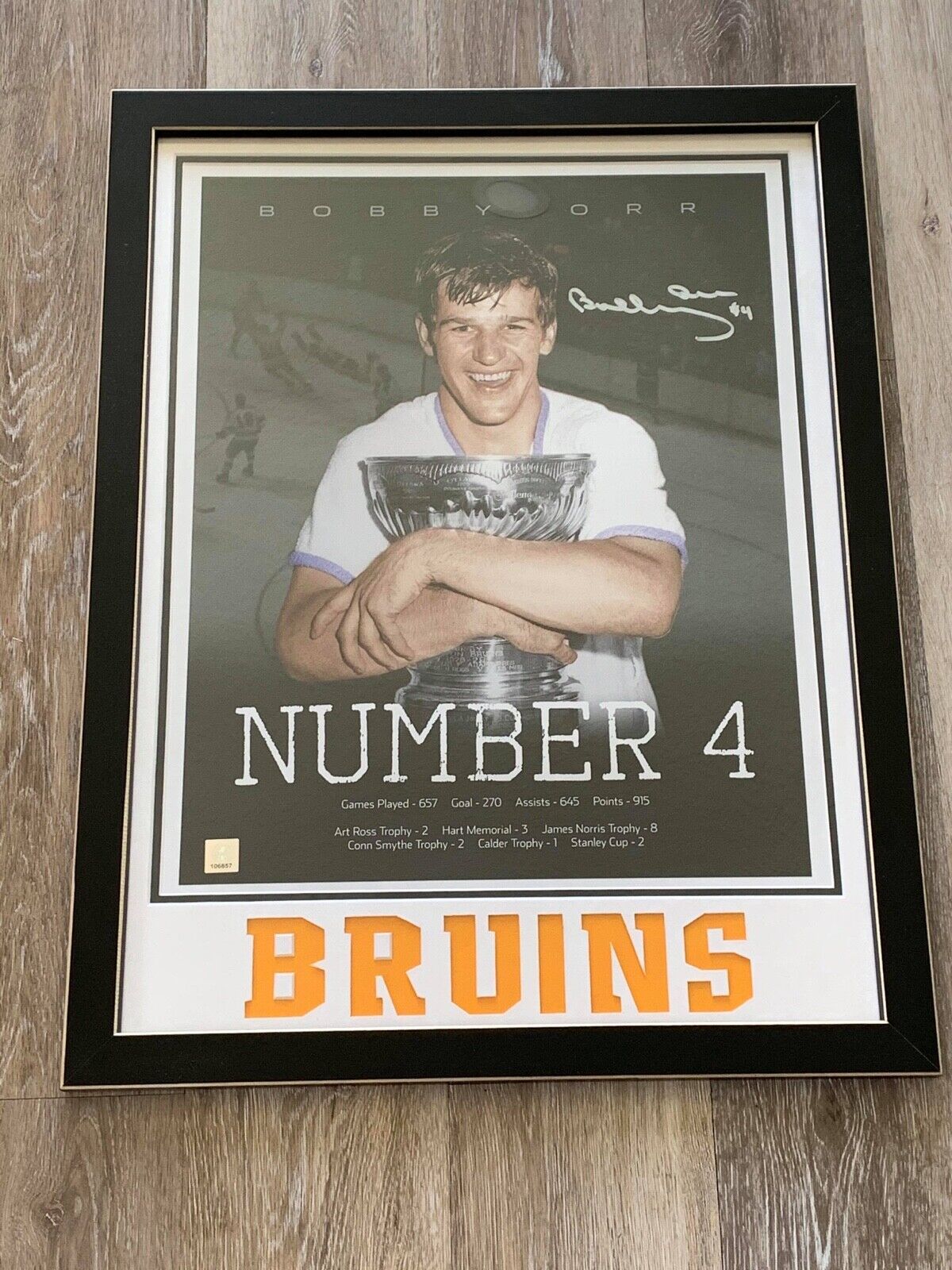 Bobby Orr autographed signed 16x20 framed NHL Boston Bruins Orr Authentication