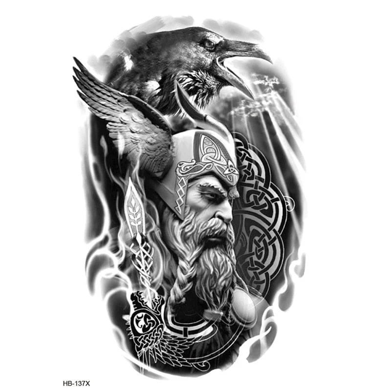 Temporary Tattoos Fake Tattoo Sticker Skull Joker Clown Tatto Hand Arm Foot Body Art Tiger Owl Tatoo Waterproof Tattoos