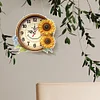 2Pcs Sunflower DIY Diamond Painting Ornament with Clock Function Home Decor Art