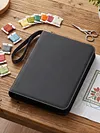 Embroidery Floss Organizer 50 Clear 9-Pocket Pages Waterproof Zip Trading Card Binder Holds 200+ Thread for Embroidery & Craft Supplies