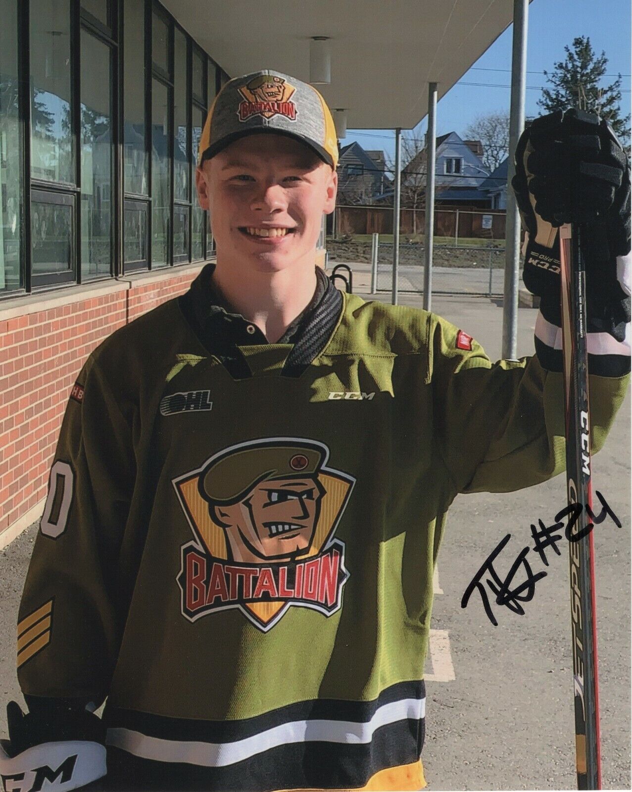 TY NELSON SIGNED AUTOGRAPH NORTH BAY BATTALION 8X10 Photo Poster painting PROOF 2022 DRAFT #3