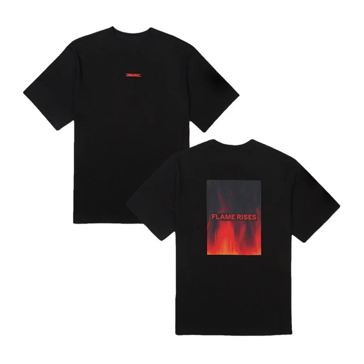 LE SSERAFIM 2023 TOUR 'FLAME RISES' Black T-shirt