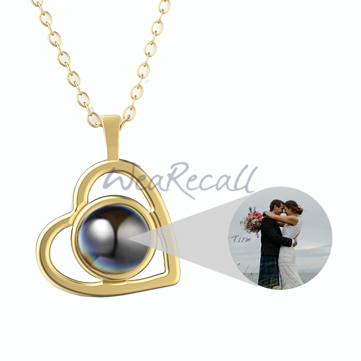2023 Hot Projector Picture Custom Personalized Heart Photo Necklace wetirmss