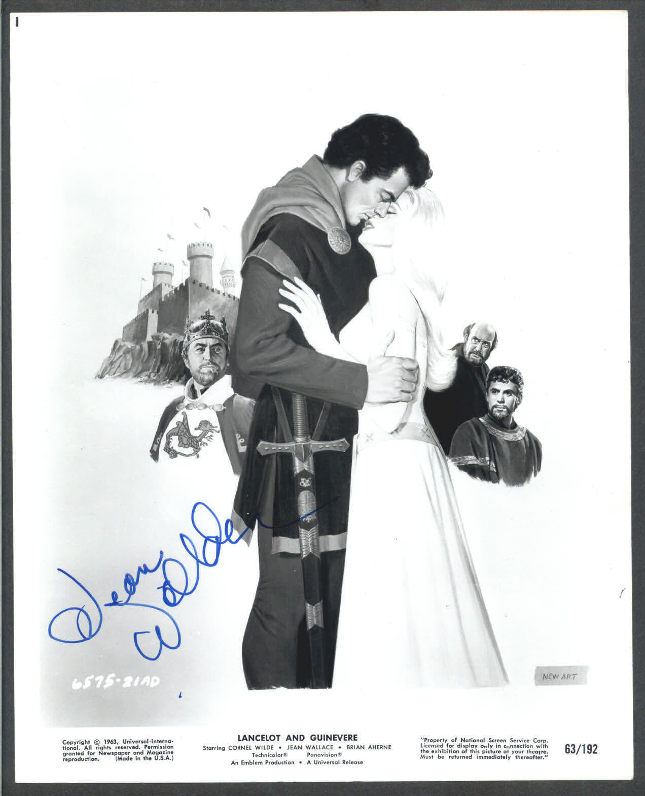 Jean Wallace - Signed Vintage Celebrity Autograph Photo Poster painting - Lancelot and Guinevere