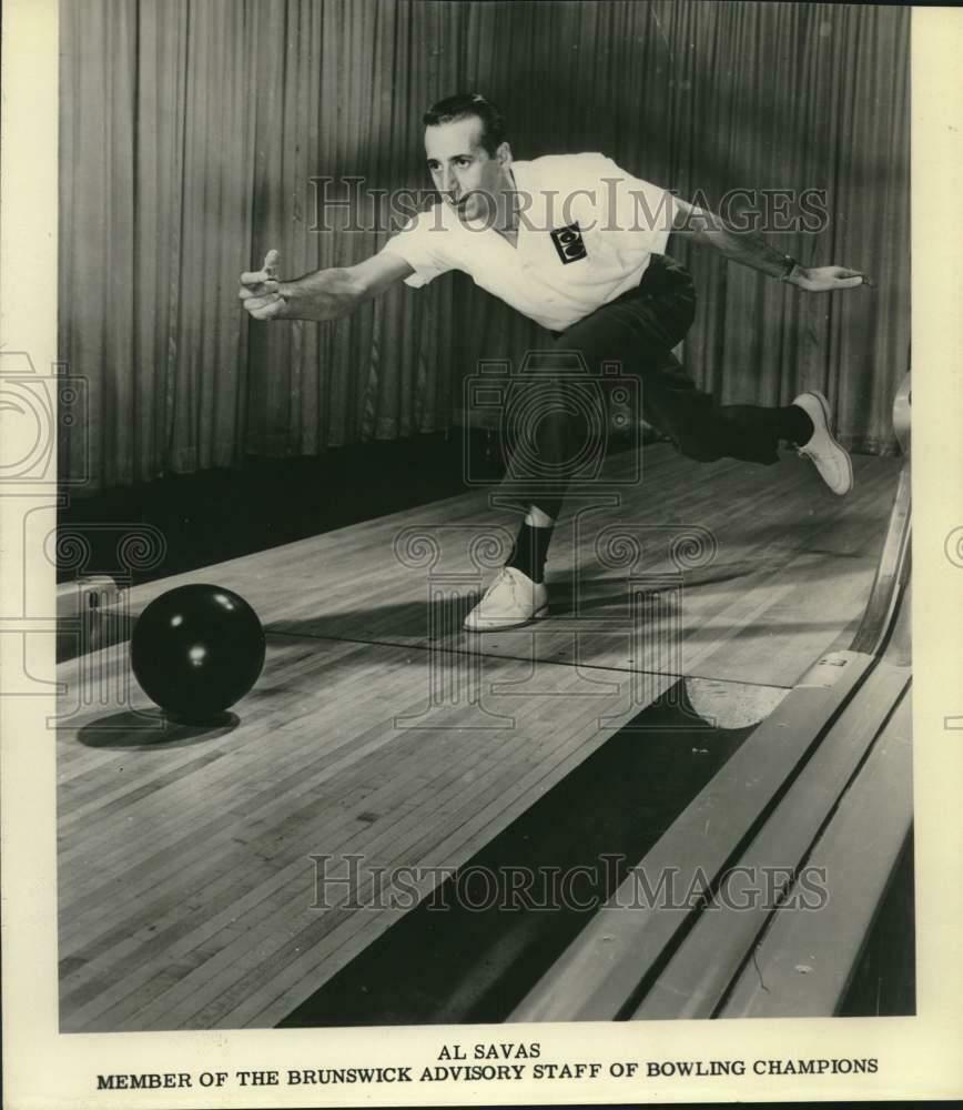 Press Photo Poster painting Bowler Al Savas - sas22829