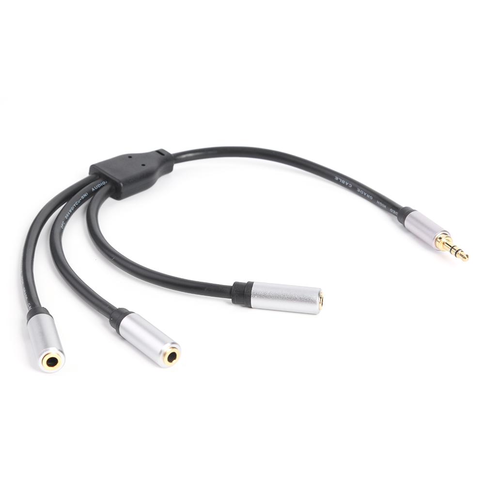 

3.5mm Audio Splitter Cable 3.5mm TRS Plug Male to 3x 1/8 Jack Female 1ft, 501 Original