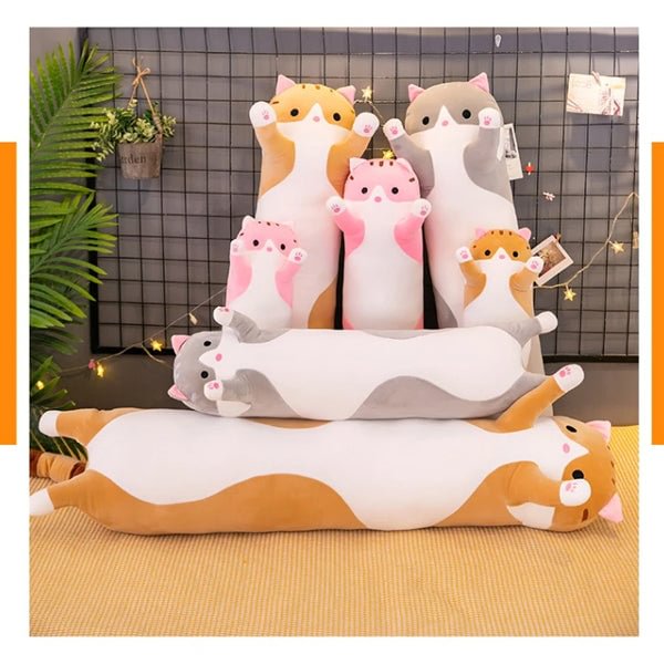 Long Plush Stuffed Cat Pillow