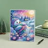 (US Local)Snowman Special Shaped 5D DIY Diamond Art Painting Notebook Kit for Beginners