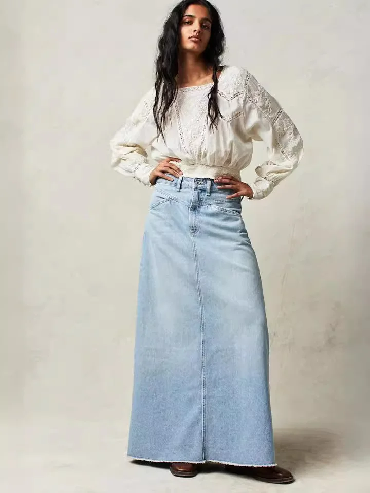 Toloer Direct Stretch Fashion Denim Skirt Skirt Lady-Outfit Ideas
