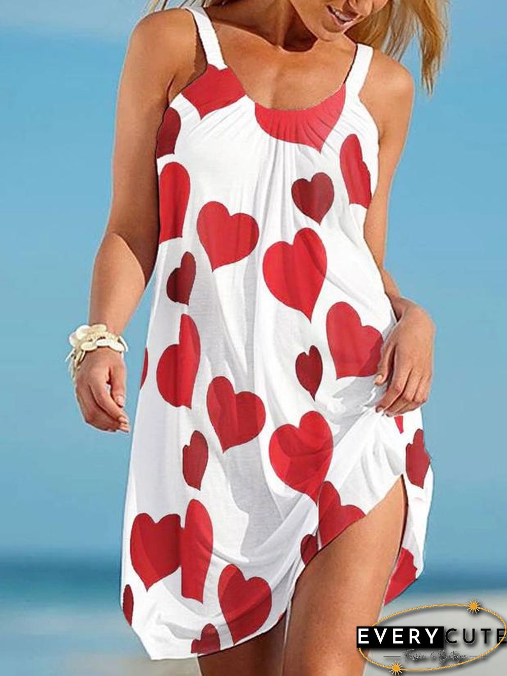 Summer Sexy Beach Dress Nature Scenery 3D Print Women Spaghetti Strap Dresses Streetwear Sunflowers Boho Female O Neck Dresses